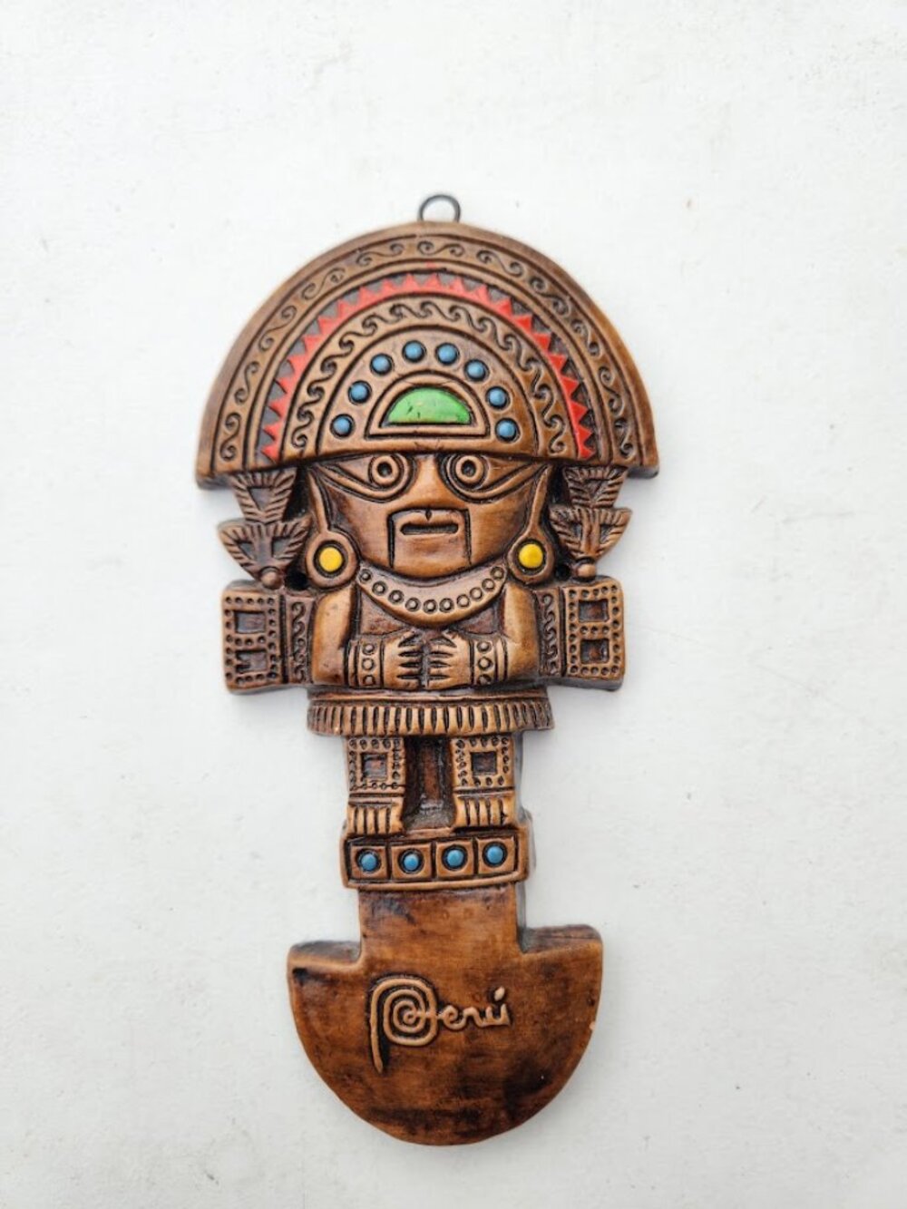 Vintage Peruvian Tumi Ceremonial Wall Plaque Good Luck Charm Andean Folk Art